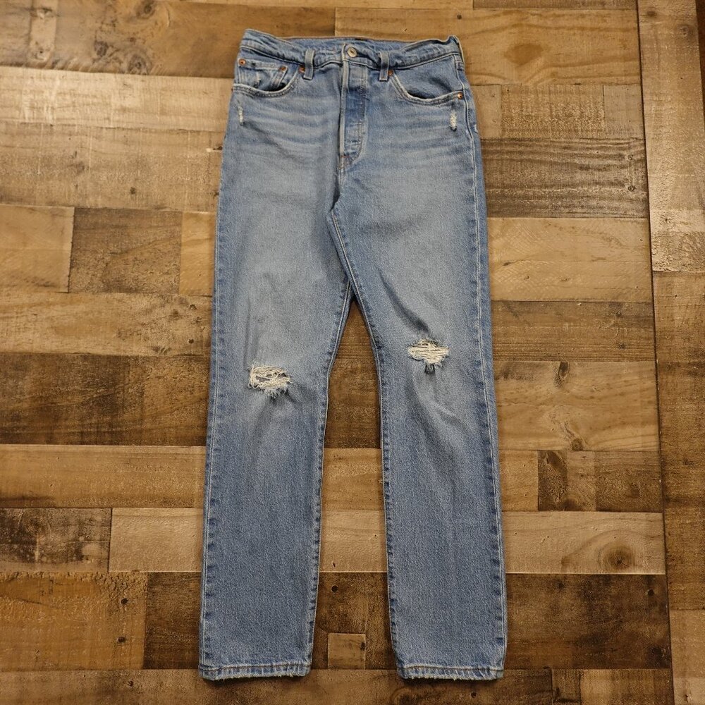 Levi’s 501 Original Fit‎ Jeans Men’s W29 L30 Light Wash Button Fly Denim